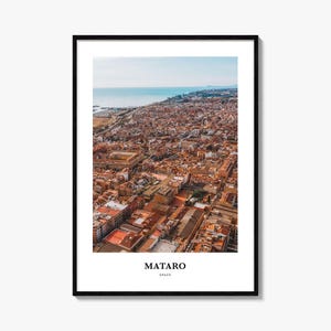 Mataro Druck, Mataro Fotoposter, Mataro Reisewandkunst, Mataro Kartendruck, Mataro Fotografie, Mataro Wanddekor, Spanien