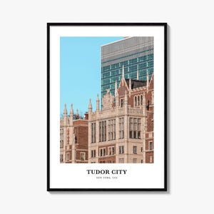 Tudor City Print, Tudor City Photo Poster, Tudor City Travel Wall Art, Tudor City Map Print, Tudor City Photography Print, New York, USA