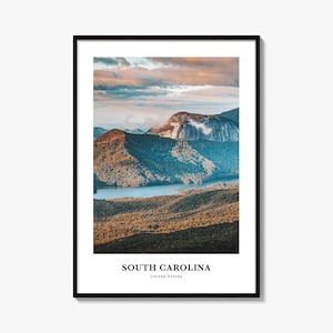 South Carolina Print No 3, South Carolina Photo Poster, South Carolina Travel Art, South Carolina Map Print, South Carolina, United States