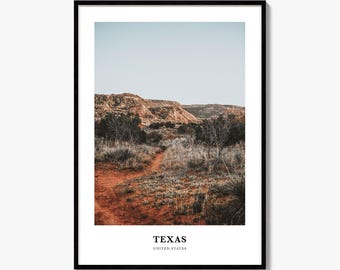 Texas Print, Colorful Photo Poster, Travel Wall Art, Home Decor