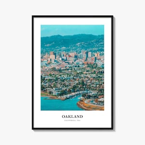 Oakland Print, Oakland Photo Poster, Oakland Travel Wall Art, Oakland Map Print, Oakland Photography, Oakland Wall Décor, California, USA