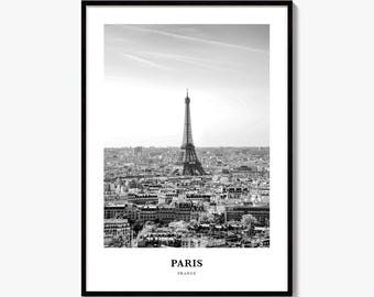 Paris Print, Black and White Photo Poster, Travel Wall Art, Home Decor