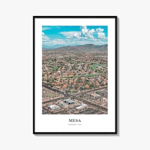 メサのプリント、メサの写真ポスター、メサの旅行用ウォールアート、メサの地図プリント、メサの写真プリント、メサの壁飾り（アリゾナ州、アメリカ合衆国）