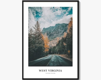 West Virginia Print, West Virginia Photo Poster, West Virginia Travel Wall Art, West Virginia Map Print, West Virginia Print, United States