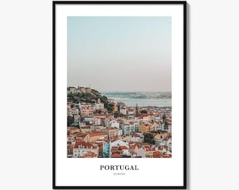 ポルトガルの写真プリント、ポルトの旅行ポスター、ドウロ川の壁アート、ヨーロッパの装飾