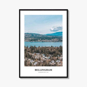 Bellingham Print, Bellingham Foto Poster, Bellingham Reise Wandkunst, Bellingham Karte Print, Bellingham Fotografie Druck, Washington, USA