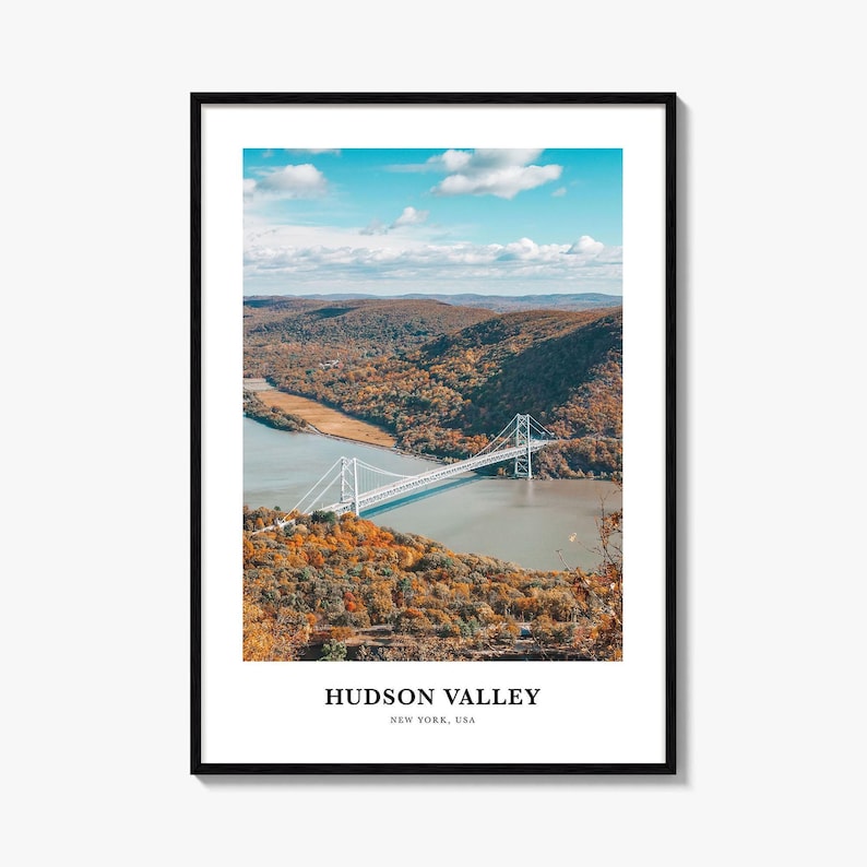 Hudson Valley Photo Print, United States Travel Poster, New York Wall Art, Bear Mountain Decor image 1