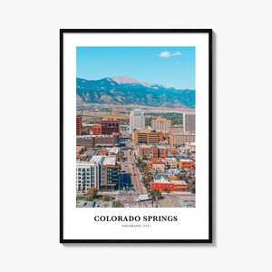 Colorado Springs Print, Colorado Springs Photo Poster, Colorado Springs Travel Wall Art, Colorado Springs Map, Photography, Colorado, USA