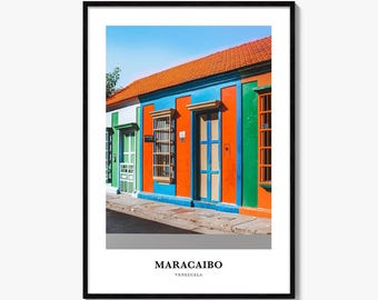 Maracaibo Print, Maracaibo Photo Poster, Maracaibo Travel Wall Art, Maracaibo Map Print, Maracaibo Photography Print, Venezuela