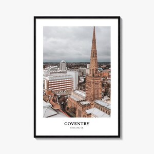 Coventry Print, Coventry Photo Poster, Coventry Travel Wall Art, Coventry Map Print, Coventry Photography, Coventry Wall Décor, England, UK
