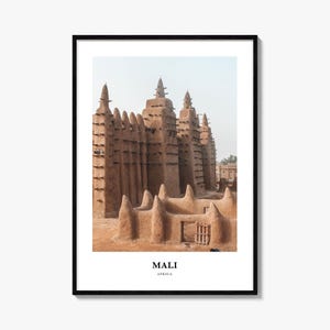 Impression du Mali no 1, affiche photo du Mali, art mural voyage au Mali, impression de carte du Mali, impression de photographie du Mali, décoration murale du Mali, Afrique