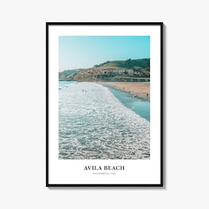 Avila Beach Print, Avila Beach Photo Poster, Avila Beach Travel Wall Art, Avila Beach Map Print, Avila Beach Photography, California, USA