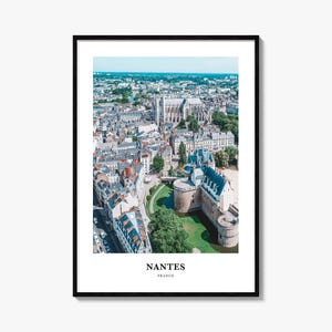 Nantes Print, Nantes Photo Poster, Nantes Travel Wall Art, Nantes Map Print, Nantes Photography Print, Nantes Wall Décor, France