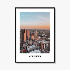 Columbus Print Ohio No 3, Columbus Photo Poster, Columbus Travel Wall Art, Columbus Map, Columbus Photography, Columbus Wall Décor, USA