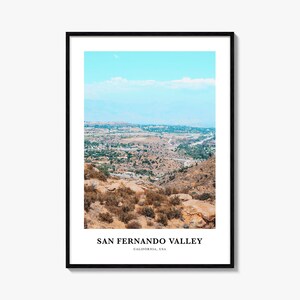 San Fernando Valley print nr. 2, San Fernando Valley fotoposter, San Fernando Valley Art, San Fernando kaart, San Fernando, Californië, VS