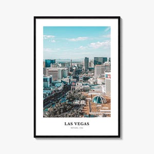 Impression de Las Vegas, affiche photo de Las Vegas, art mural voyage Las Vegas, impression carte de Las Vegas, impression photographie de Las Vegas, Nevada, États-Unis