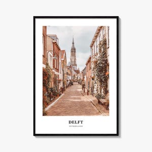 Delft Print, Delft Foto Poster, Delft Reise Wandkunst, Delft Karte Druck, Delft Fotografie Druck, Delft Wanddekor, Niederlande