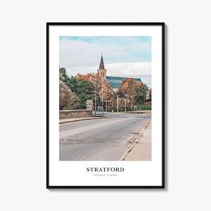 Impression Stratford Canada, affiche photo Stratford, art mural voyage Stratford, impression carte Stratford, impression photographie Stratford, Ontario