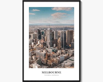 Melbourne Print, Colorful Photo Poster Australia, Travel Wall Art, Home Decor