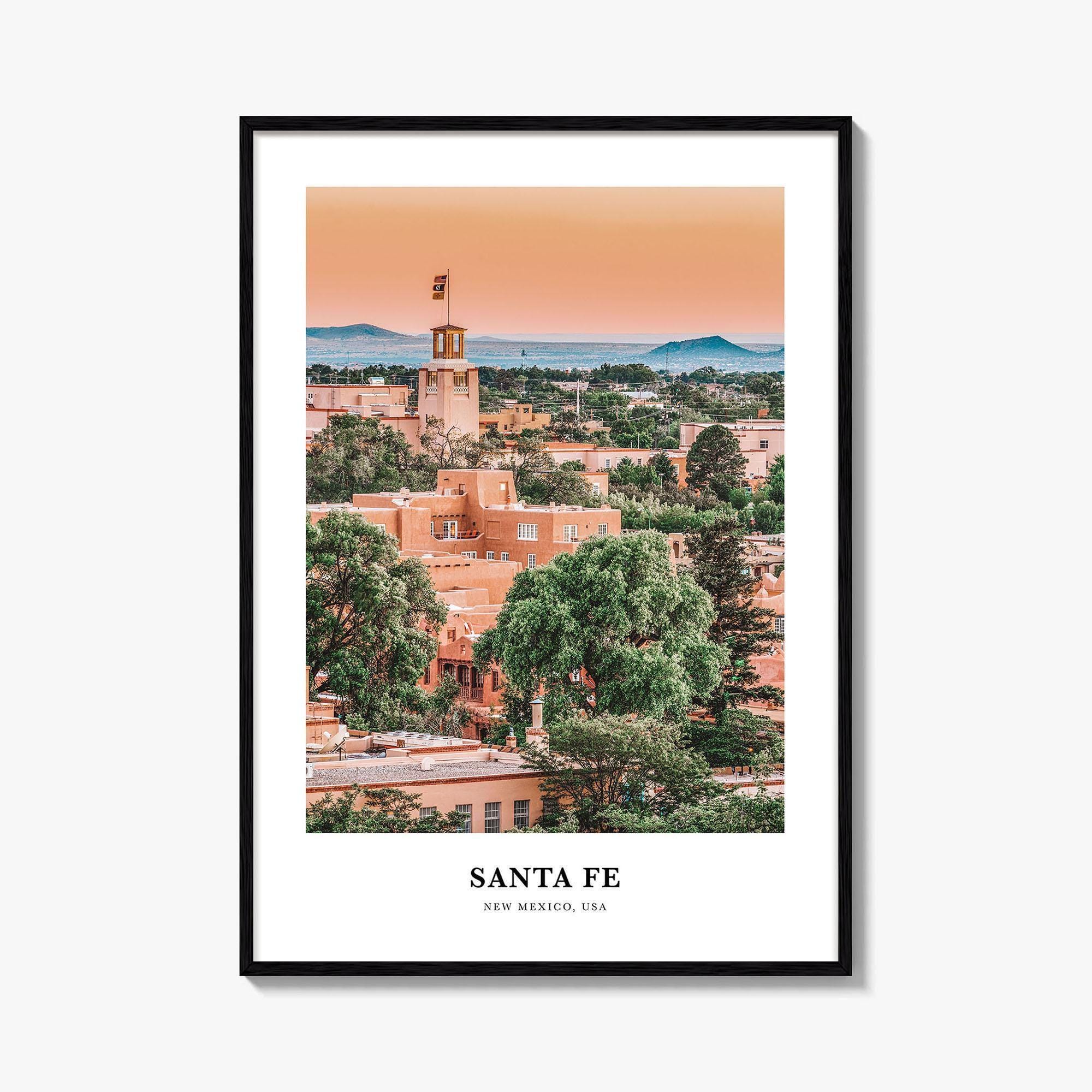 Santa Fe Print, Santa Fe Photo Poster, Santa Fe Travel Wall Art, Santa Fe Map, Santa Fe Photography, Santa Fe Wall Décor, New Mexico, USA