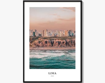 Lima Print, Lima Photo Poster, Lima Travel Wall Art, Lima Map Print, Lima Photography Print, Lima Wall Décor, Peru
