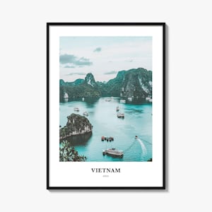 Stampa del Vietnam, poster fotografico del Vietnam, arte murale di viaggio del Vietnam, stampa della mappa del Vietnam, stampa fotografica del Vietnam, decorazione murale del Vietnam, Asia