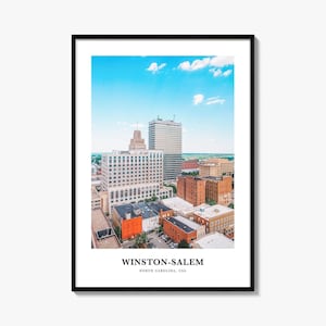 Winston Salem Print, Winston-Salem Photo Poster, Winston-Salem Travel Wall Art, Winston-Salem Map Print, Winston-Salem, North Carolina, USA