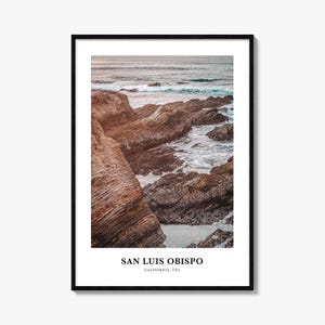 San Luis Obispo Print No 1, San Luis Obispo Photo Poster, San Luis Obispo Travel Art, San Luis Obispo Map, San Luis Obispo, California, USA
