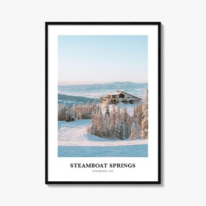 Impression Steamboat Springs no 1, affiche photo Steamboat Springs, art mural voyage Steamboat Springs, impression carte Steamboat Springs, Colorado, États-Unis