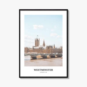 Westminster Print, Westminster Photo Poster, Westminster Travel Wall Art, Westminster Map Print, Westminster Photography Print, London, UK