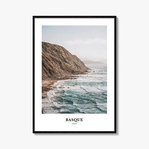 Basque Print No 2, Basque Photo Poster, Basque Travel Wall Art, Basque Map Print, Basque Photography Print, Basque Wall Décor, Spain
