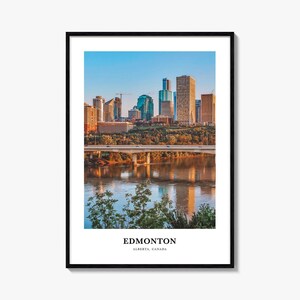 Edmonton Print No 2, Edmonton Photo Poster, Edmonton Travel Wall Art, Edmonton Map Print, Edmonton Photography Print, Alberta, Canada
