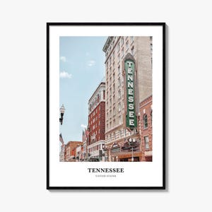 Tennessee Print No 1, Tennessee Photo Poster, Tennessee Travel Wall Art, Tennessee Map Print, Tennessee Photography Print, United States