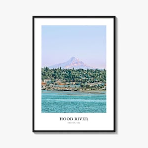 Hood River Print, Hood River Photo Poster, Hood River Travel Wall Art, Hood River Map Print, Hood River Photography, Hood River, Oregon, USA
