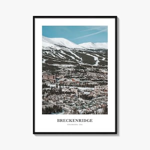 Breckenridge print nr. 2, Breckenridge fotoposter, Breckenridge reizen kunst aan de muur, Breckenridge kaart, Breckenridge fotografie, Colorado, VS
