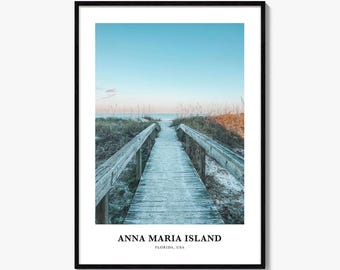 Anna Maria Island Fotodruck, Florida Reise Poster, USA Wandkunst