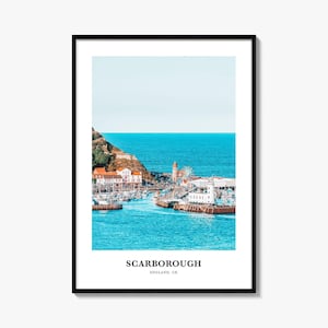 Scarborough Print, Scarborough Photo Poster, Scarborough Travel Wall Art, Scarborough Map Print, Scarborough Photography Print, England, UK
