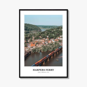 Harpers Ferry Print, Harpers Ferry Photo Poster, Harpers Ferry Travel Wall Art, Harpers Ferry Map Print, Harpers Ferry, West Virginia, USA