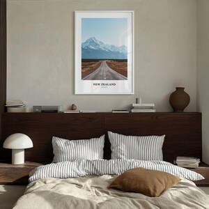 Fotoprint Nieuw-Zeeland, reisposter Zuidereiland, muurkunst Aoraki Mount Cook afbeelding 4