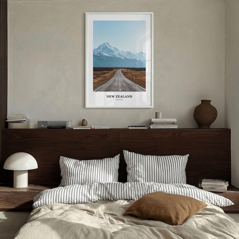Fotoprint Nieuw-Zeeland, reisposter Zuidereiland, muurkunst Aoraki Mount Cook afbeelding 4