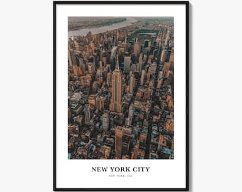 New York City Print No 3, New York City Photo Poster, New York City Travel Wall Art, New York City Map, New York City Print, New York, USA