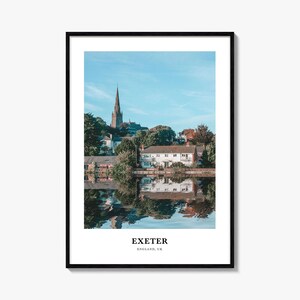 Exeter Print, Exeter Foto Poster, Exeter Reise Wandkunst, Exeter Karte Druck, Exeter Fotografie Druck, Exeter Wand Dekor, England, UK