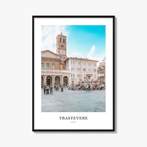Trastevere Print, Trastevere Photo Poster, Trastevere Travel Wall Art, Trastevere Map Print, Trastevere Photography Print, Trastevere, Italy