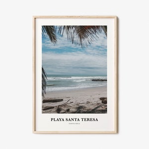 Playa Santa Teresa Print, Playa Santa Teresa Photo Poster, Playa Santa Teresa Travel Wall Art, Playa Map, Playa Santa Teresa, Costa Rica