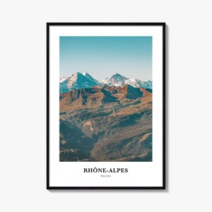 Rhone Alpes Print, Rhone-Alpes Photo Poster, Rhone-Alpes Travel Wall Art, Rhone-Alpes Map Print, Rhone-Alpes Photography Print, France