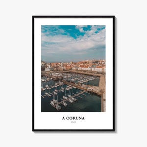 Ein Coruna Druck, Ein Coruna Foto-Poster, Eine Coruna Reise-Wandkunst, Ein Coruna Kartendruck, Ein Coruna Fotografie-Druck, Ein Coruna Wanddekor, Spanien
