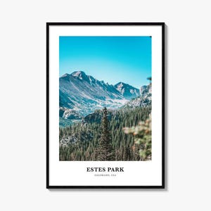 Estes Park Print, Estes Park Photo Poster, Estes Park Travel Wall Art, Estes Park Map Print, Estes Park Photography Print, Colorado, USA