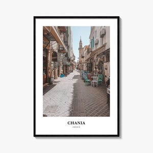 Chania Druck, Chania Foto Poster, Chania Reise Wandkunst, Chania Karte Druck, Chania Fotografie Druck, Chania Wanddekor, Griechenland