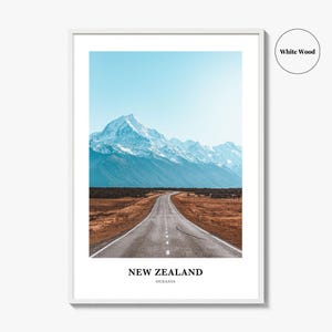 Fotoprint Nieuw-Zeeland, reisposter Zuidereiland, muurkunst Aoraki Mount Cook afbeelding 8