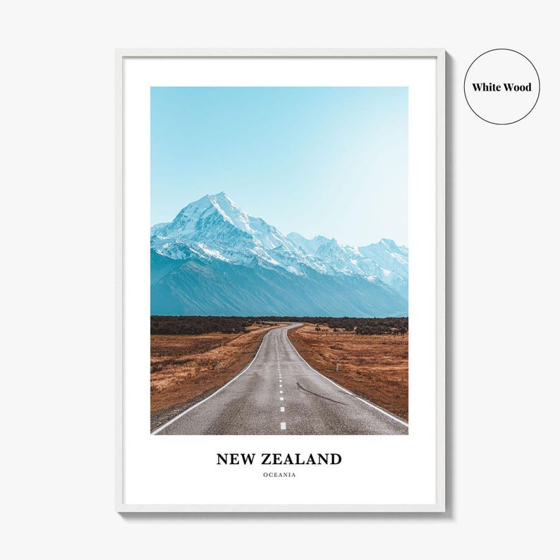 Fotoprint Nieuw-Zeeland, reisposter Zuidereiland, muurkunst Aoraki Mount Cook afbeelding 8